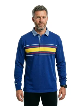 Polo à Manches Longues Centre Dark Navy L - Santa Cruz - FashionsVida