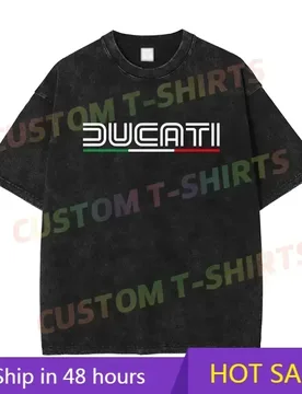 Summer Vintage Cotton Washed Ducates Moto GP Racing Motorbike Motorcycle Logo T-Shirt Loose T Shirt Men Y2K Hip Hop Top Tee - Aliexpress - FashionsVida