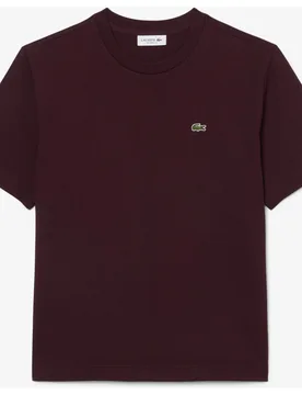 Camiseta de mujer de corte holgado de algodón suave de manga corta - Lacoste - FashionsVida