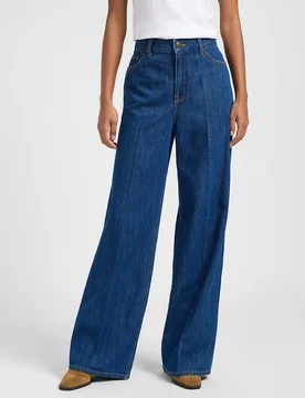 Vaquero ancho Stella de mujer de pierna A-line y tiro super alto - Lee - FashionsVida
