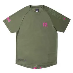 Maglietta A Maniche Corte Riders Green / Pink