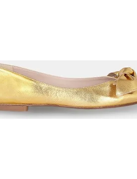 Bailarinas Lady de piel metalizada con lazo - Adeba - FashionsVida