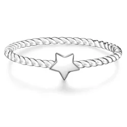 Womens Sterling Silver Ring - Size N