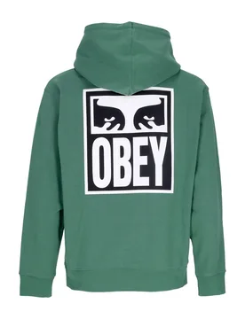 Felpa Leggera Cappuccio Uomo Eyes Icon 2 Premium French Terry Hooded Po Palm Leaf - OBEY - FashionsVida