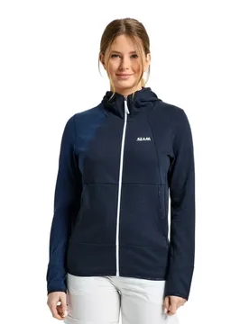 Graphic Full Zip Sweatshirt Dark Navy L Women - SLAM - FashionsVida