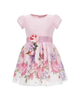 Abito floreale bambina rosa - Monnalisa - FashionsVida