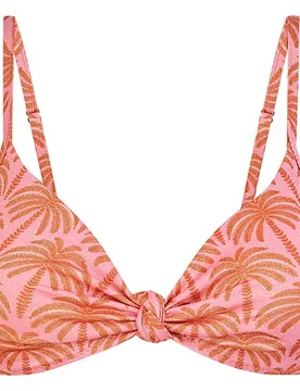 Top de bikini bandeau estampado palmeras con lurex - Lola Dolores Cortés - FashionsVida