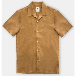 Camisa de hombre, manga corta, con logo bordado