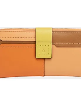 Cartera grande de piel con patchworks - Abbacino - FashionsVida