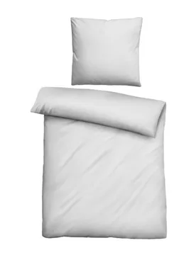 Tencel Bettwäsche UNI silber/grau, 1x 135x200 cm + 1x 80x80 cm - Biberna - FashionsVida