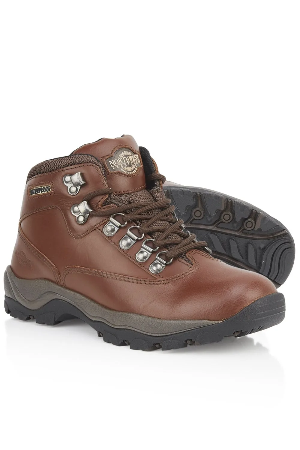 Peak Womens Leather Waterproof Walking Boots - - Size: 6 - Northwest territory - FashionsVida