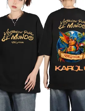 Karol G Tropicoqueta Tour 2026 Graphic T Shirts Men Women Harajuku Y2k Oversized T-shirt Fashion Casual Short Sleeve T-shirts - Aliexpress - FashionsVida