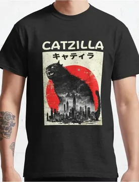 Catzilla cat giant King of Monster Gift t shirt for Cat Lover Cute kitty Graphic tee Short Sleeve y2k clothes All size tops - Aliexpress - FashionsVida