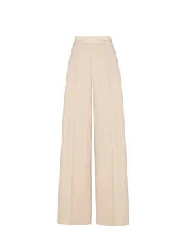 Pantaloni donna d.exterior - m-enver satin pant palazzo - bianco - Dexterior - FashionsVida