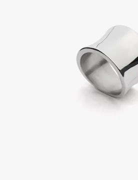 Anillo de acero inoxidable ancho - Parfois - FashionsVida