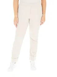 Pantalone con risvolto AVORIO 43