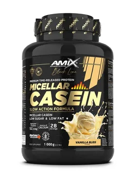 Protéine Black Micellar 1kg Casein Vanille - Amix - FashionsVida