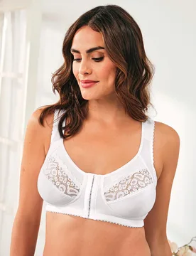 Vorderverschluss-BH Comfort Fit - Weiß - female - Size: 100C - Avena - FashionsVida