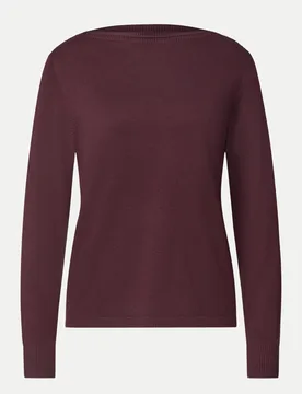 Basic Feinstrickpullover Braun 40 - Street One - FashionsVida