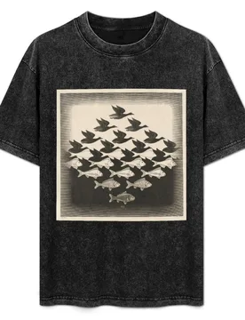 Escher - Sky and water I T-Shirt Plus Size Comfort Fit Tee - Aliexpress - FashionsVida