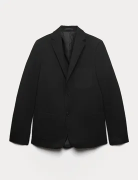 Senior Boys' Regular Fit School Blazer (9-18 Yrs) Black male - M&S - FashionsVida
