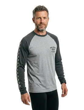 Maglia Da Enduro A Maniche Lunghe Core Flag Grey / Black - Royal - FashionsVida