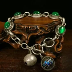 Handmade Artistic Beaded Bracelet Vintage Style Adjustable Jewelry for Women