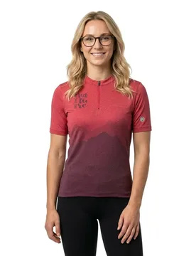 Maglia A Maniche Corte Dolomiti Fuchsia - Bicycle Line - FashionsVida