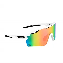 Occhiali per bici ciclismo CYCLONE bianchi lenti blu/viola