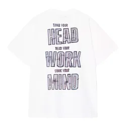 S/S Mind Your Head Tee White M Herren