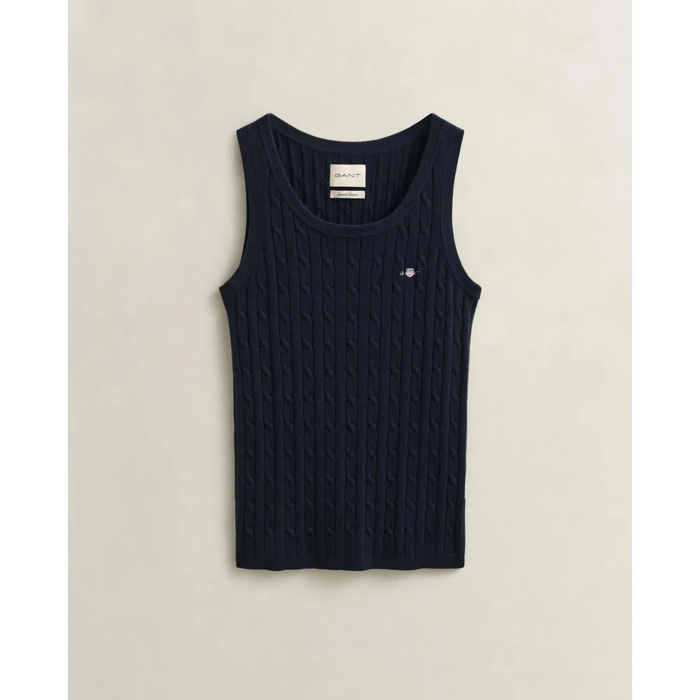 Camiseta de mujer sin mangas de punto de ochos - Gant - FashionsVida