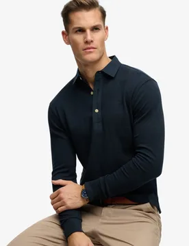 Superdry Herren Classic Preppy Longsleeve mit Lockerer Passform Navy - Größe: Xxl - 54.99 - FashionsVida