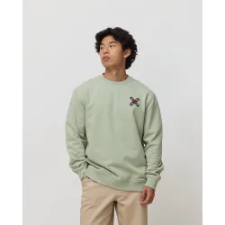 Sudadera de hombre de 100% algodón orgánico nederland sage