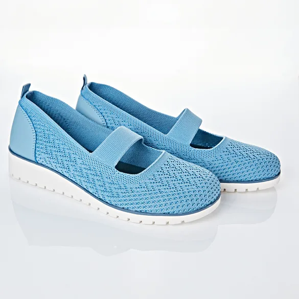 Textil-Slipper "Janine" himmelblau Amélie di Santi - 3Pagen - FashionsVida