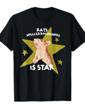 Rats Spelled Backwards is Star Rat Meme Rat Lover Animal T-shirt For Men Women 100% Cotton T Shirts Short Sleeve Tops 0403-2 - Aliexpress - FashionsVida