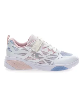 Sneakers bianche e rosa con luci Wave Tri G PS 35 - Champion - FashionsVida