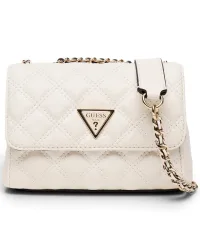 Borsa Giully II Mini Convertible Flap Donna Off White Trapuntata con Tracolla a Catena