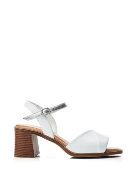 Womens Lanie White - Silver Sandals - White & Silver - Moda in Pelle - FashionsVida