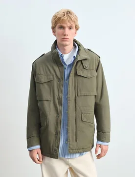 Cazadora hombre militar bolsillos - Green Coast - FashionsVida