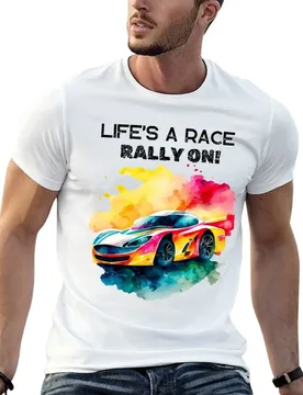 Life's a Race Rally on car rally tshirt T-Shirt man tshirt man t shirts graphic T-Shirt - Aliexpress - FashionsVida