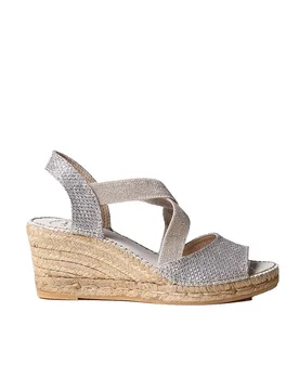 Pons Sandales Compensées En Sparte Sol-s Platinum EU 41 - Toni - FashionsVida