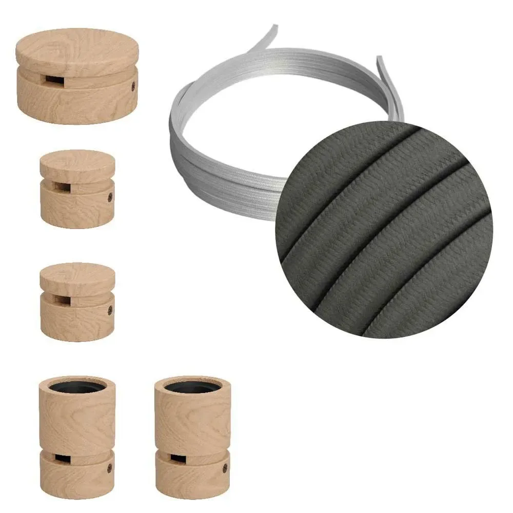 Cables Kit D´éclairage Wiggle Filé System Cm03 5 M 5 Unités Brown / Grey One Size - Creative - FashionsVida