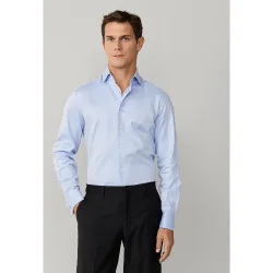 Camisa de hombre de vestir classic fit dibujo espiga tallas grandes