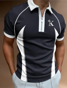 New Men's Polo Shirt 2023 Summer Stripes Short Sleeve T-shirts Casual Business Button Tops Tee Fashion Polo Shirts Man Clothing - Aliexpress - FashionsVida