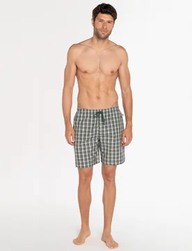 Pantalones de pijama corto de hombre de tela - Punto Blanco - FashionsVida