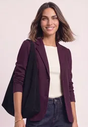 Basic Blazer mit Struktur female Rot