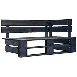 Banc D'Angle Palette Bois Noir Einheitsgrösse