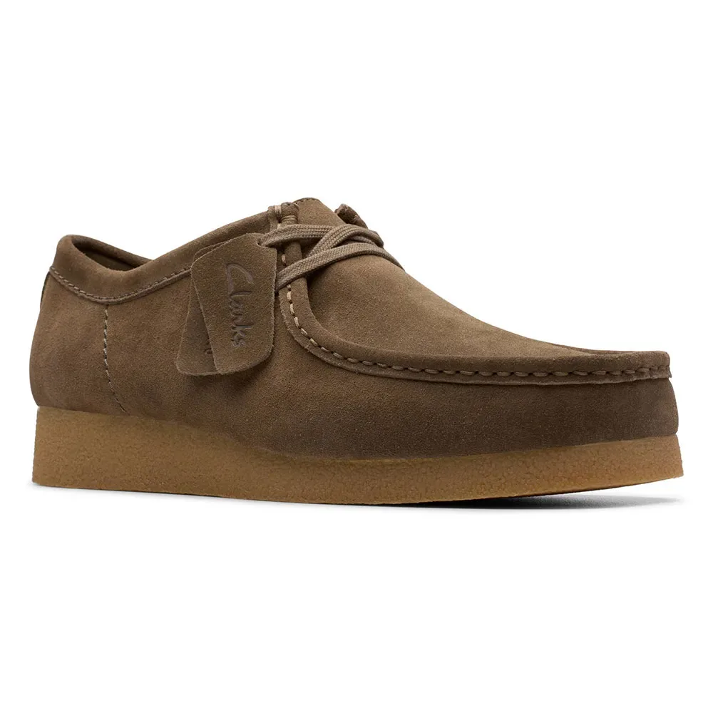 Shoes Mocassini Da Barca Wallabee Evo Dark Olive Suede EU 46 - Clarks - FashionsVida