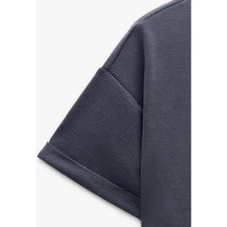 Vestido midi estilo camiseta en liso
