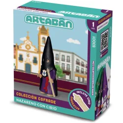 Figura Nazareno con Cirio Hermandad de capa negra Artabán